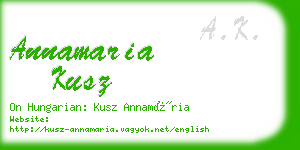 annamaria kusz business card